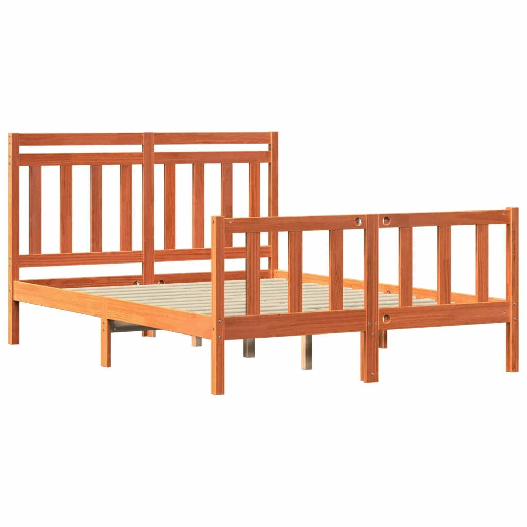 Struttura del letto 2 pcs Marrone cerato 205,5 x 145,5 x 100 cm 3418143