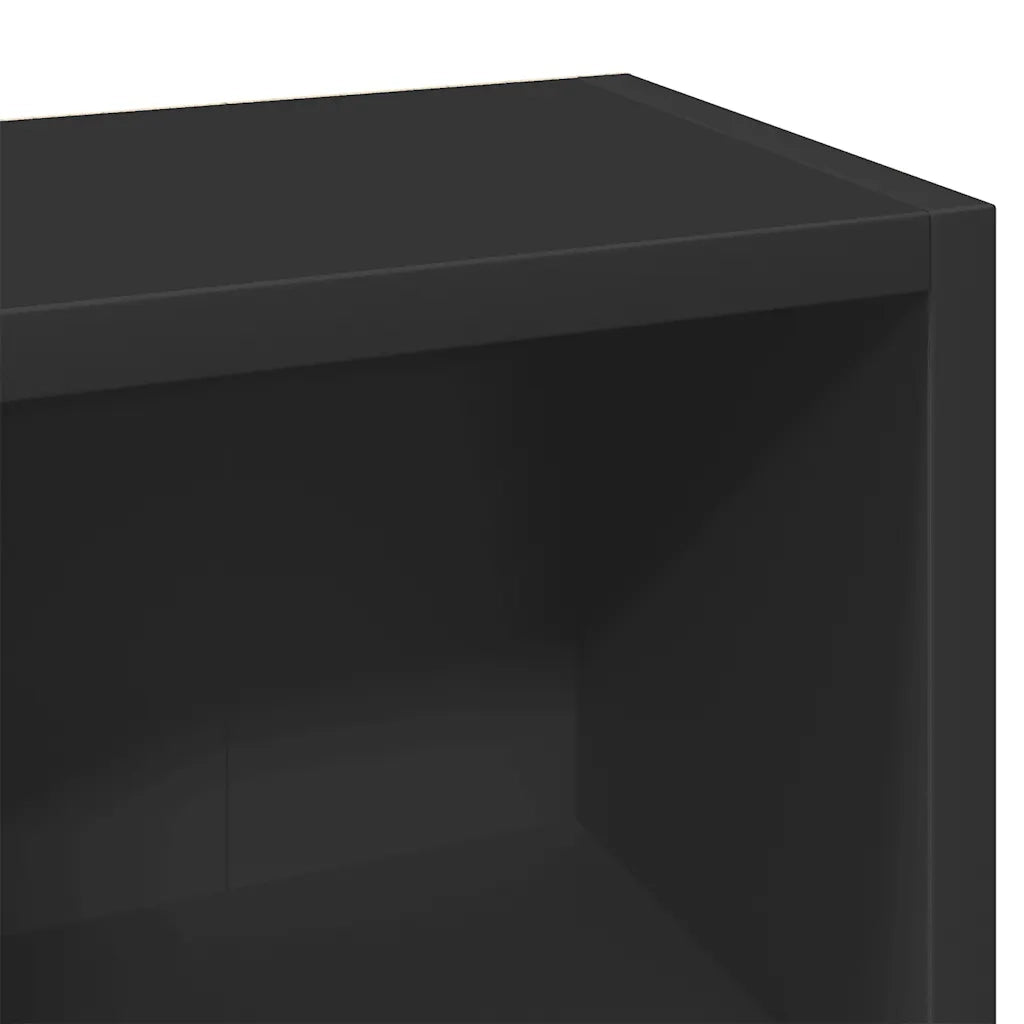 Scaffali Porta CD 2 pz Neri 21x16x93,5 cm Legno Multistrato 802697