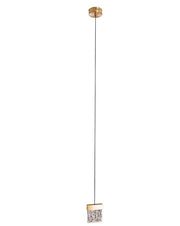 Lampada a sospensione Maxlight Vetro ottone LED 4,5W