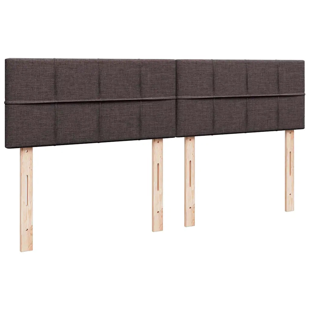 Giroletto a Molle con Materasso Marrone Scuro 200x200cm Tessuto 3287566