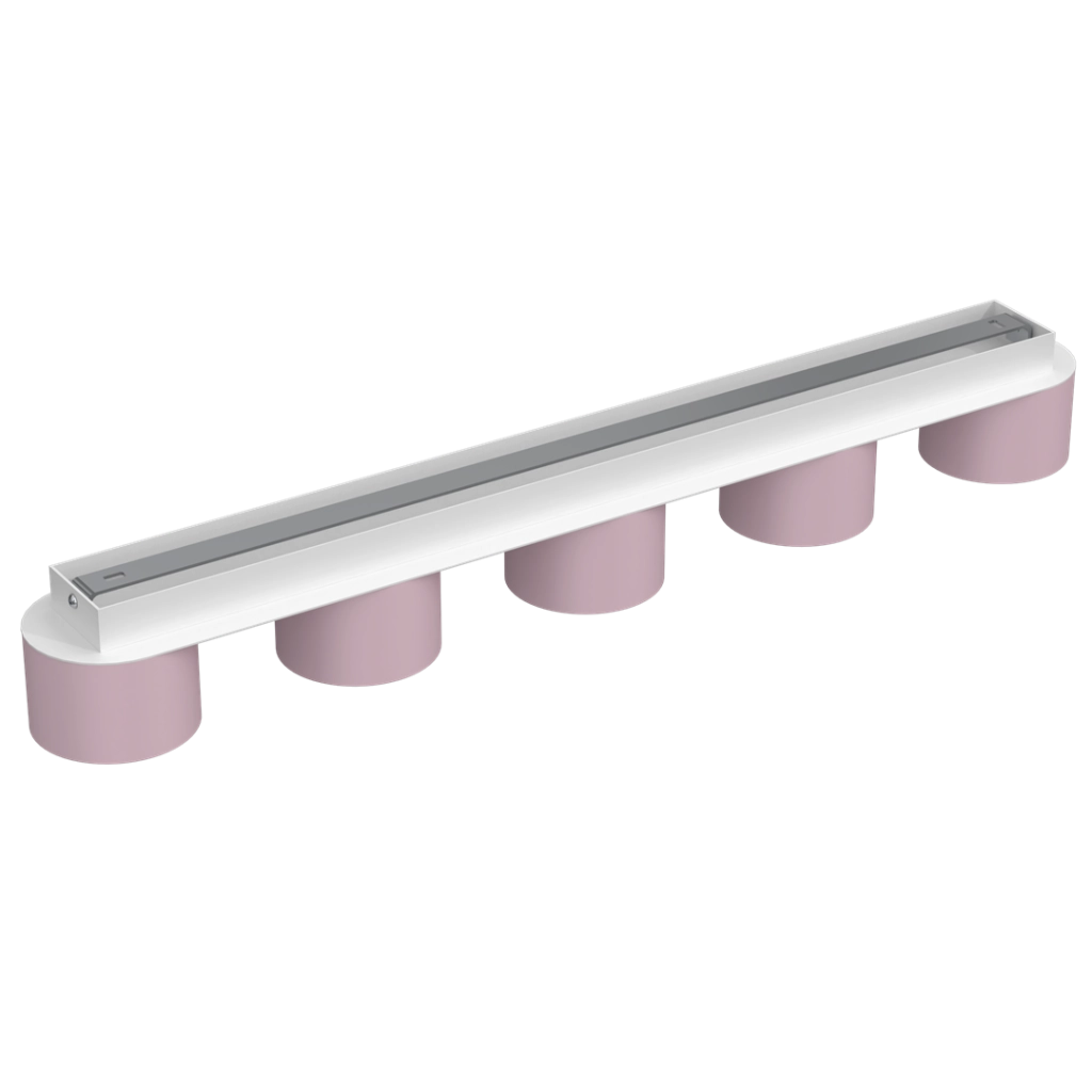 Plafoniera Milagro Dixie MLP7557 rosa in metallo 5xGX53