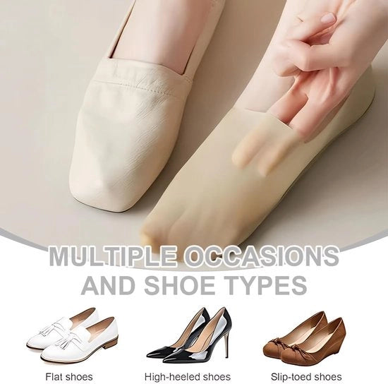 Calze invisibili - 6 paia antiscivolo - Respiranti e leggeri - Materiale tagliabile - Ideali per loafers/ballerine - Raffinati e comodi