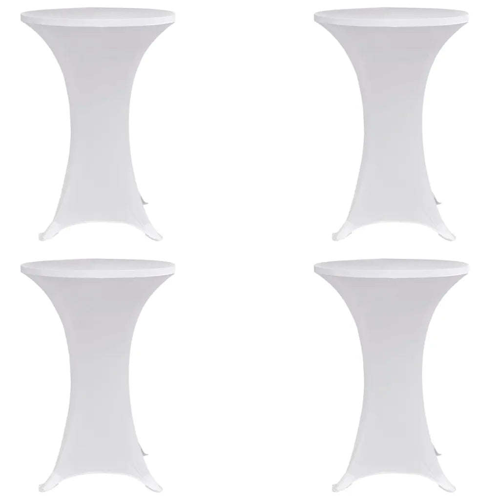 Coperture Verticali per Tavolo 4 pz Ã˜80 cm Bianco Elastico  cod mxl 78215