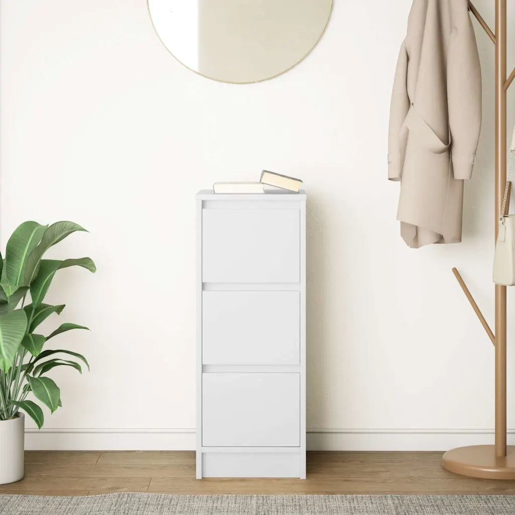 Credenza | Madia | Buffet da pranzo | Armadio da pranzo Bianca 29,5x34x76 cm in Legno Multistrato