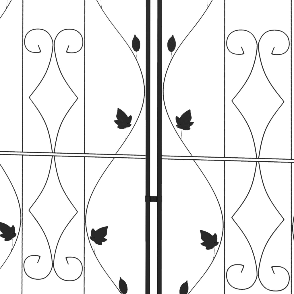 Griglia per piante in acciaio inox 2 pezzi ¨C zephmum ¨C nero 50x181 cm