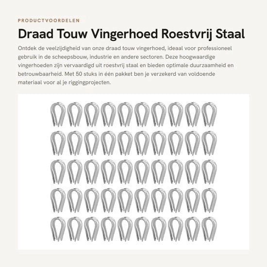 Ferriturgia in Acciaio Inossidabile - 50 Pezzi - Morsetta per Cavi - Attrezzo di Rigging - Adatto per la Costruzione Navale - Migliorata Efficienza del Lavoro