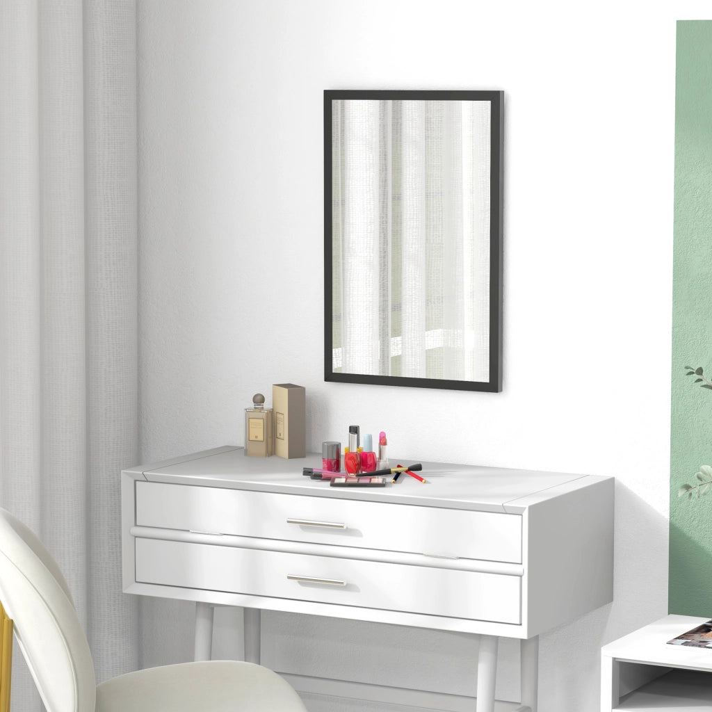Specchio da parete rettangolare ¨C Xylo ¨C legno nero 60x40 cm