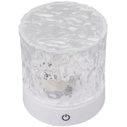 Trade Shop - Lampada Da Tavolo In Cristallo Oceanico Abs Ondulato Usb A 16 Colori Sala Giochi Pranzo -