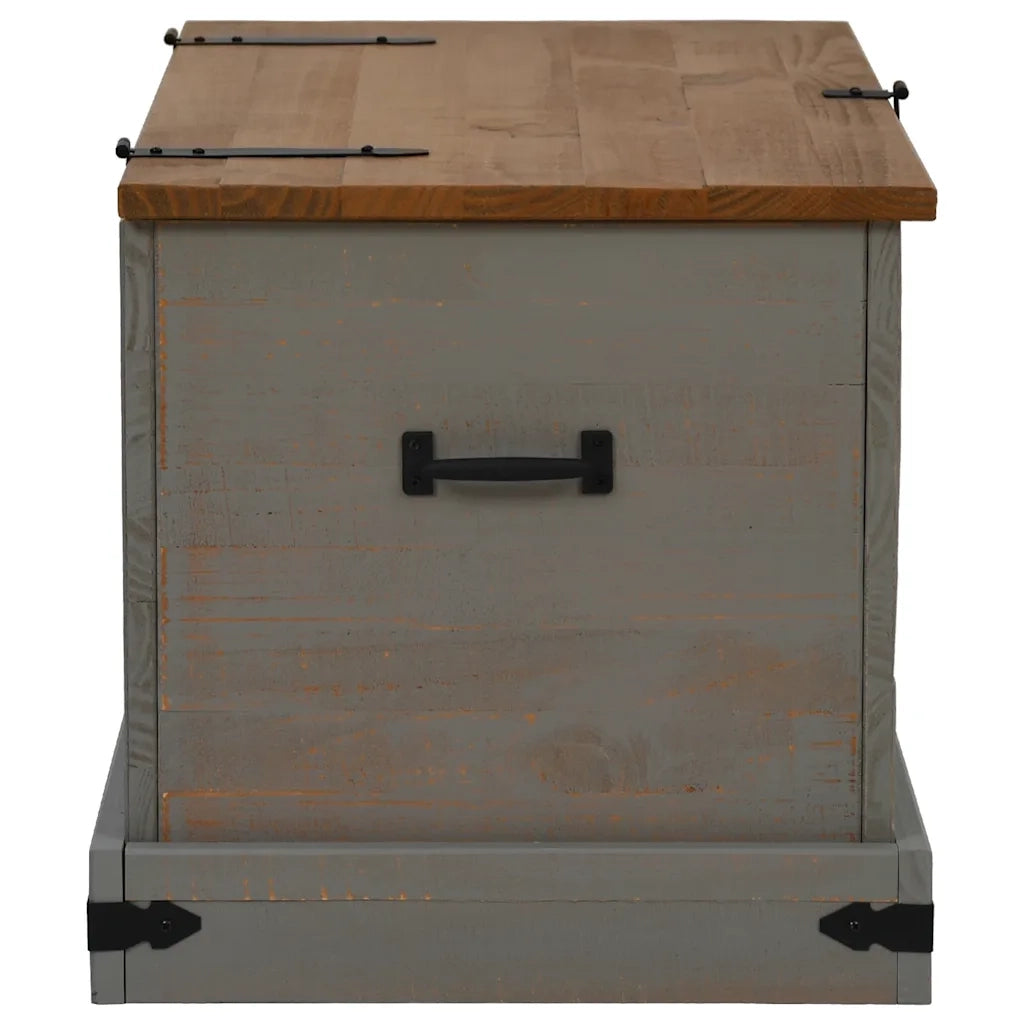 Cassapanca HALDEN Grigio 91x48x47 cm in Legno Massello di Pino 4018403