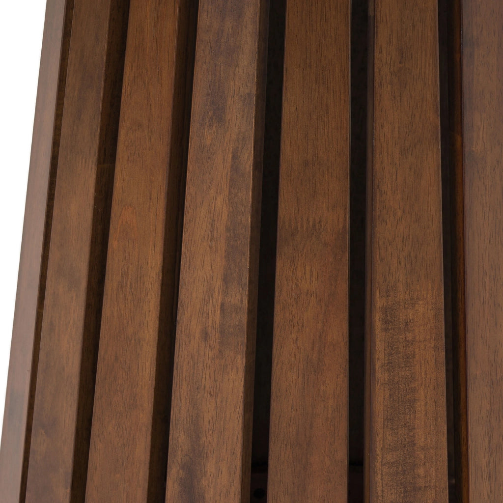 Tavolo ovale MALTA WALNUT in MDF noce e metallo nero
