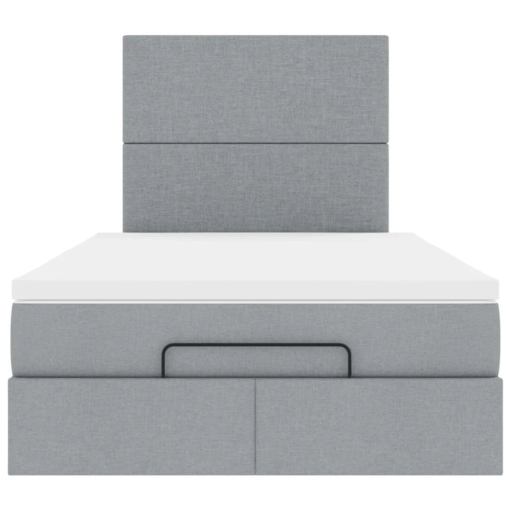 Struttura Letto Pouf con Materasso 120x200 cm in Tessuto 3313064