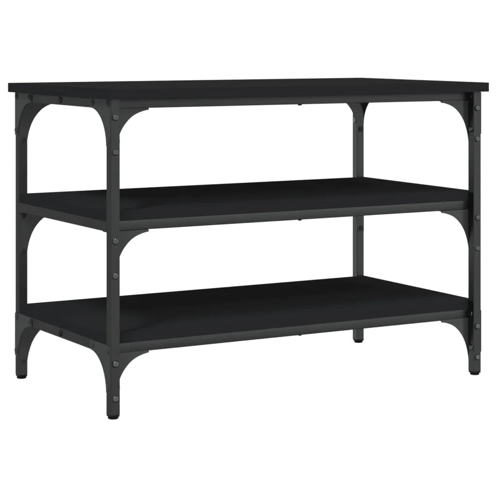 Panca Porta Scarpe Nera 70x38,5x49 cm in Legno Multistratocod mxl 86105