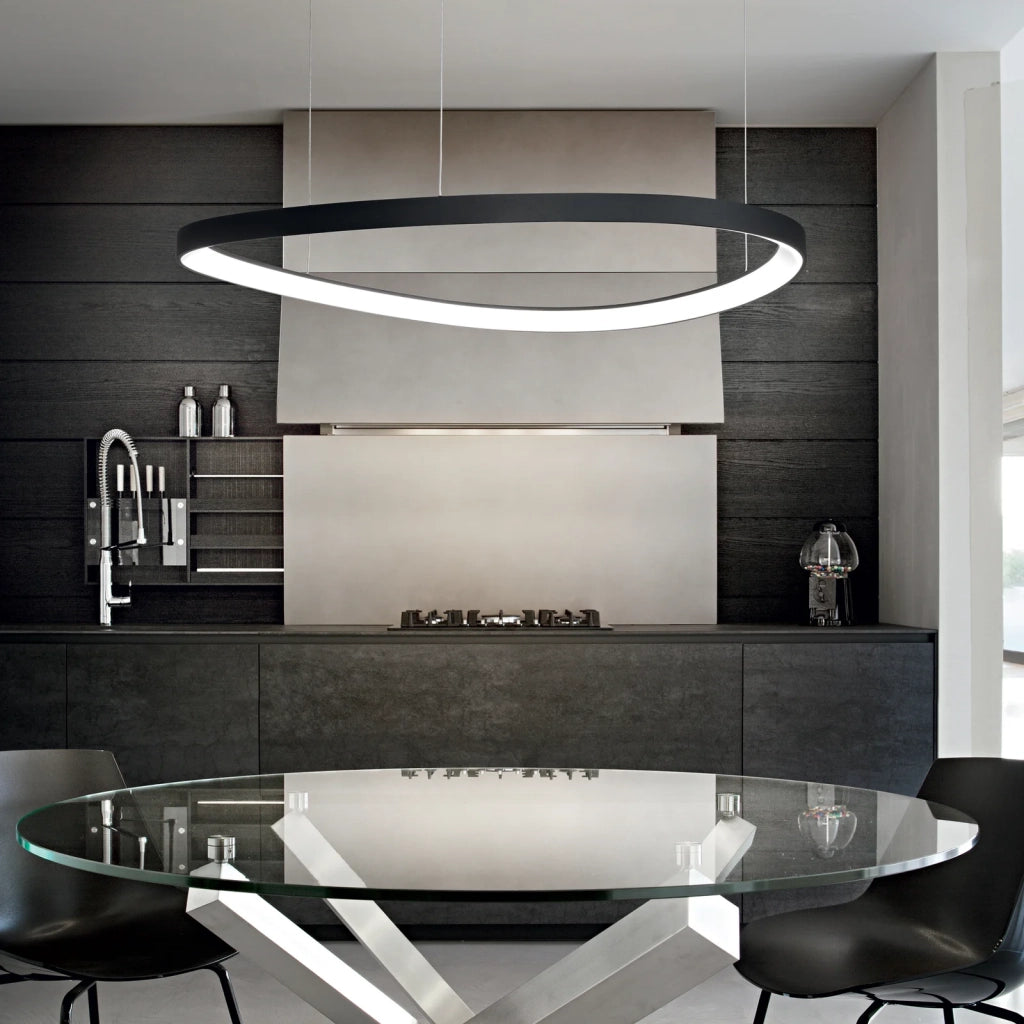 Lampada a Sospensione Gemini 36W Luce Naturale Nero Altezza Regolabile Ideal Lux