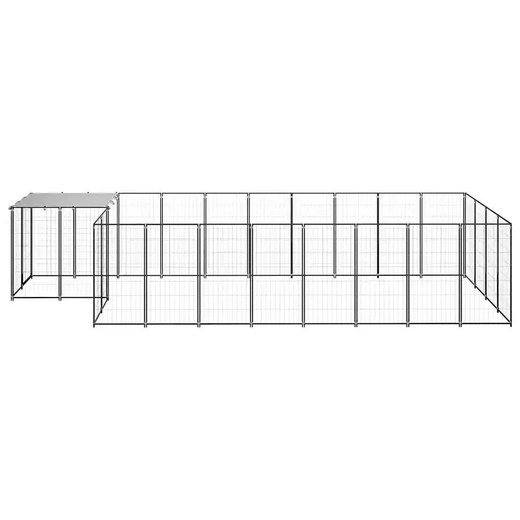 Gabbia per Cani Nera 10,89 mÂ² in Acciaio   cod mxl 52659