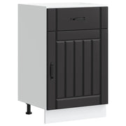 Mobile da cucina Lucca con spazio ottimizzato 50 x 46 x 81,5 cm con piedini regolabili stile moderno legno composito nero 02_0050073