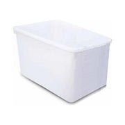 Giganplast 8002942000553 Polietilene Cesta Chiusa 100 Lt Lavabile in Lavastoviglie Impilabile Idoneo al Microonde e Congelatore colore Bianco