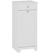Armadietto da Bagno con Cestino Bianco ¨C Zephmum ¨C 40x38x90 cm