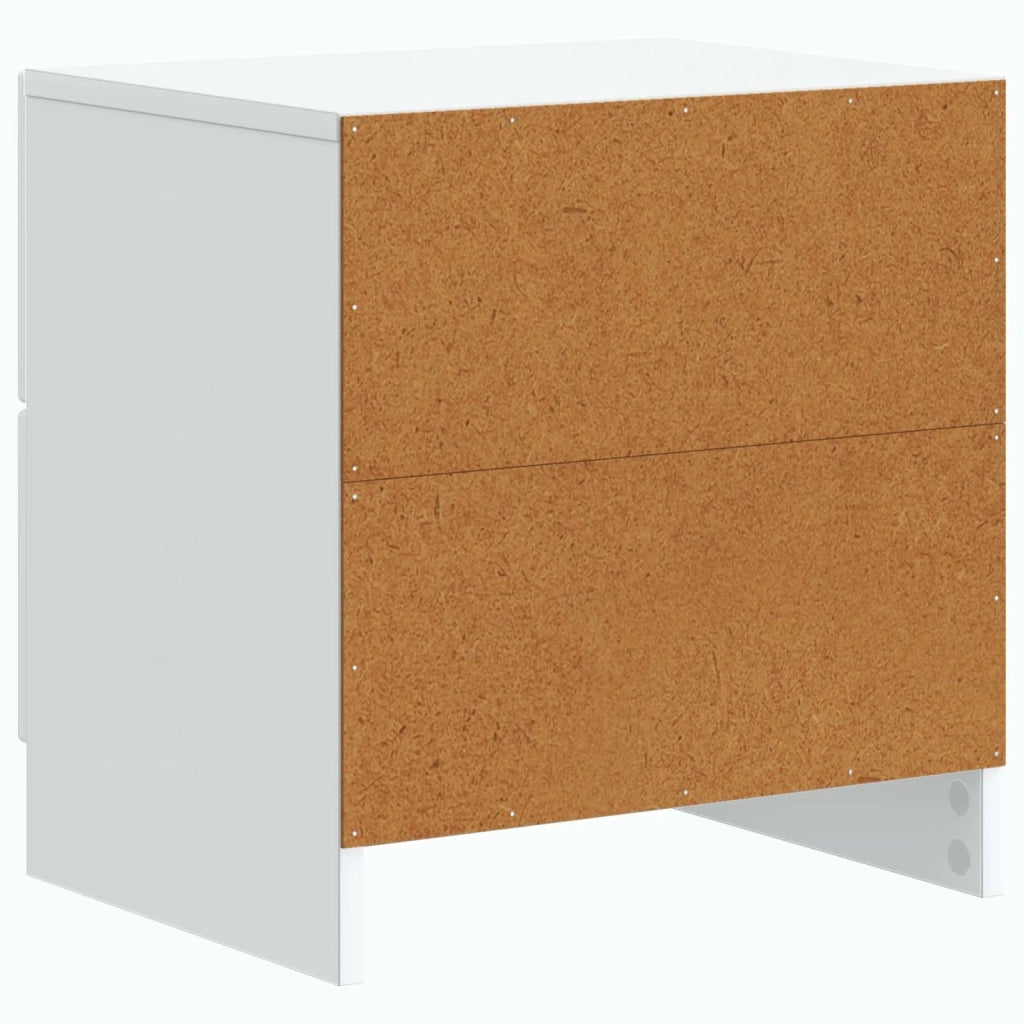 Set di 2 Comodini | Armadio da Notte | Mobiletto da notte con cassetto Bianco 43 x 34,5 x 44,5 cm