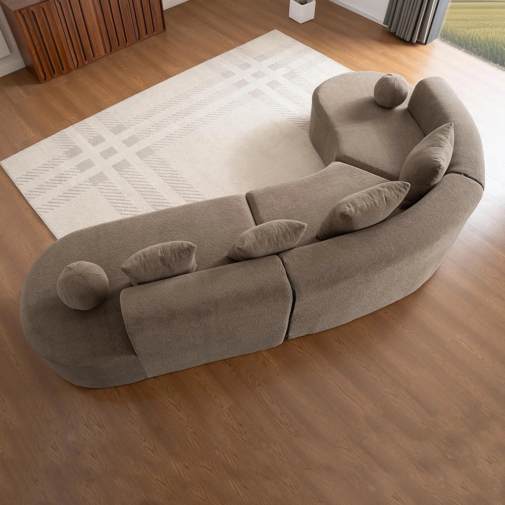 Divano a nuvola senza struttura - Xylo - 327 cm - Modello L, comodo, non assemblato