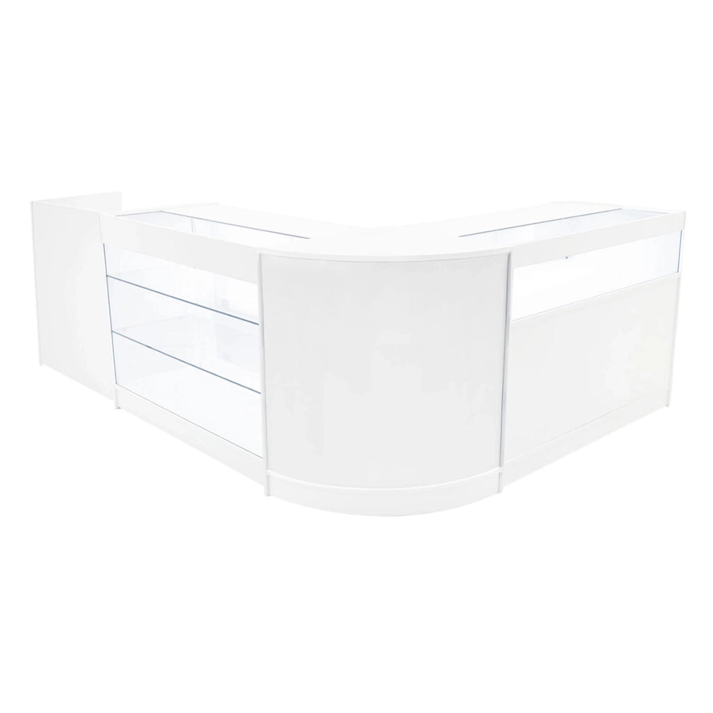 Set Banconi Bianco Polaris LED K1200 B1200 CM60 TB60 con Serratura e Vetrina