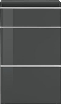 Scarpiera 2 Ante e 1 Antina a Ribalta 110x40x47,7 cm Magic Antracite Lucido