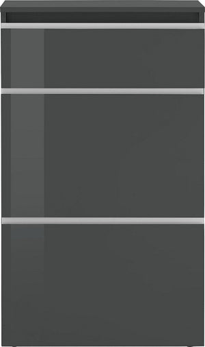 Scarpiera 2 Ante e 1 Antina a Ribalta 110x40x47,7 cm Magic Antracite Lucido