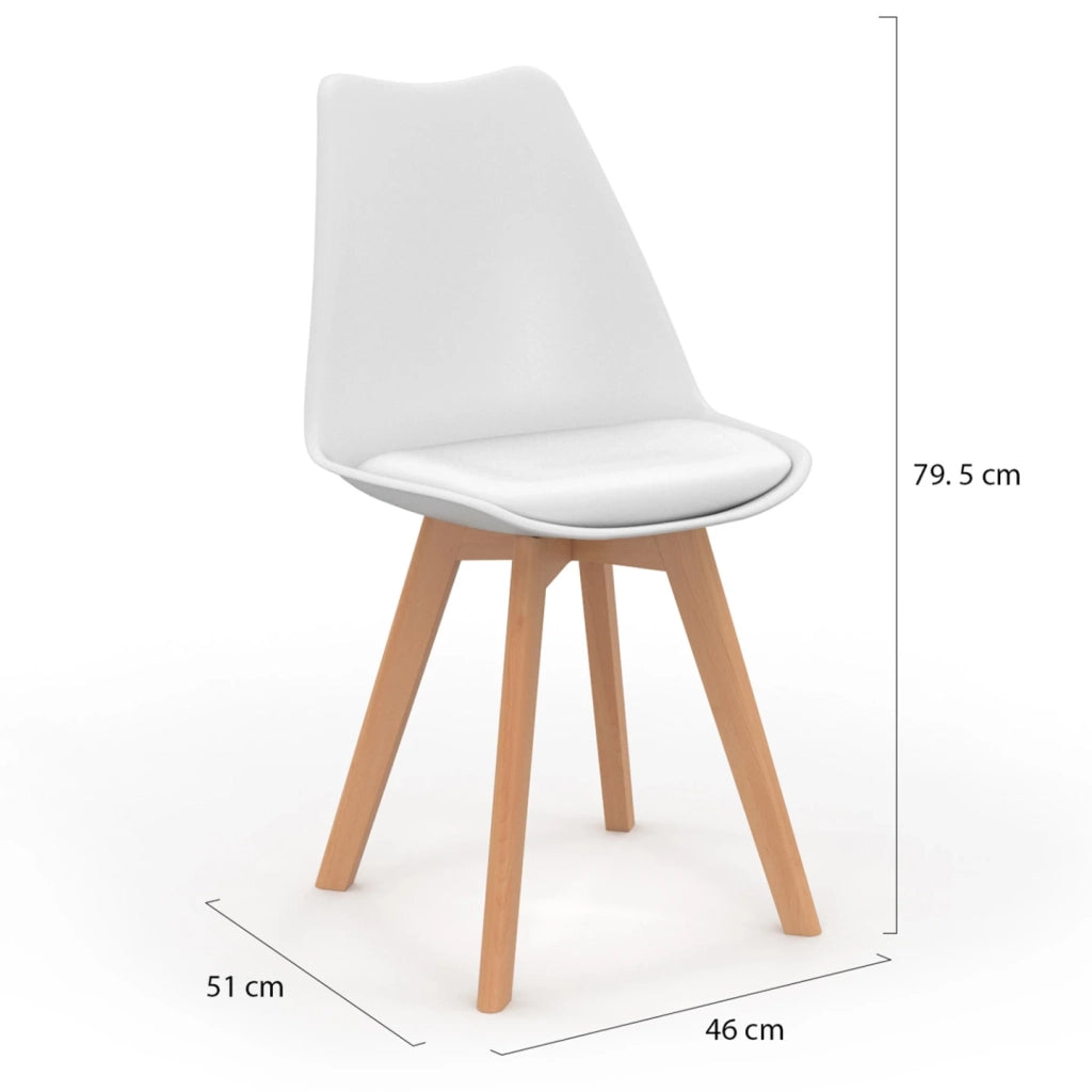 IDMarket - Set di 4 sedie da pranzo rosa pastello, bianco, grigio chiaro e blu SARA