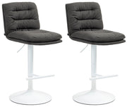2er Set Barhocker Damar Stoff weiЯ