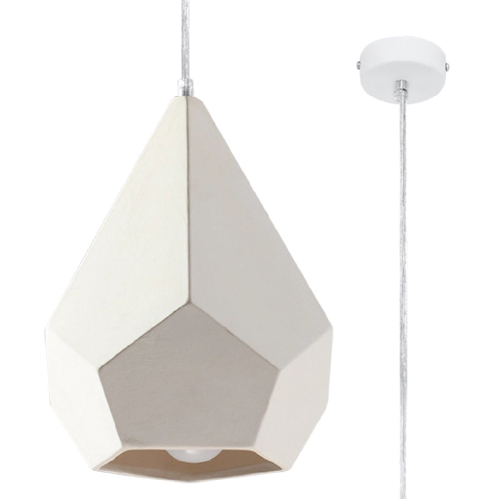 Lampada a sospensione Zenodo ceramica bianca Pure Lume