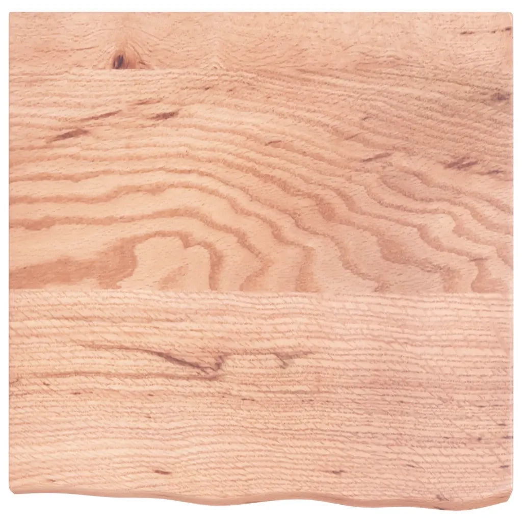Piano Tavolo Marrone 60x60x(2-6) cm Massello Rovere Trattatocod mxl 120742