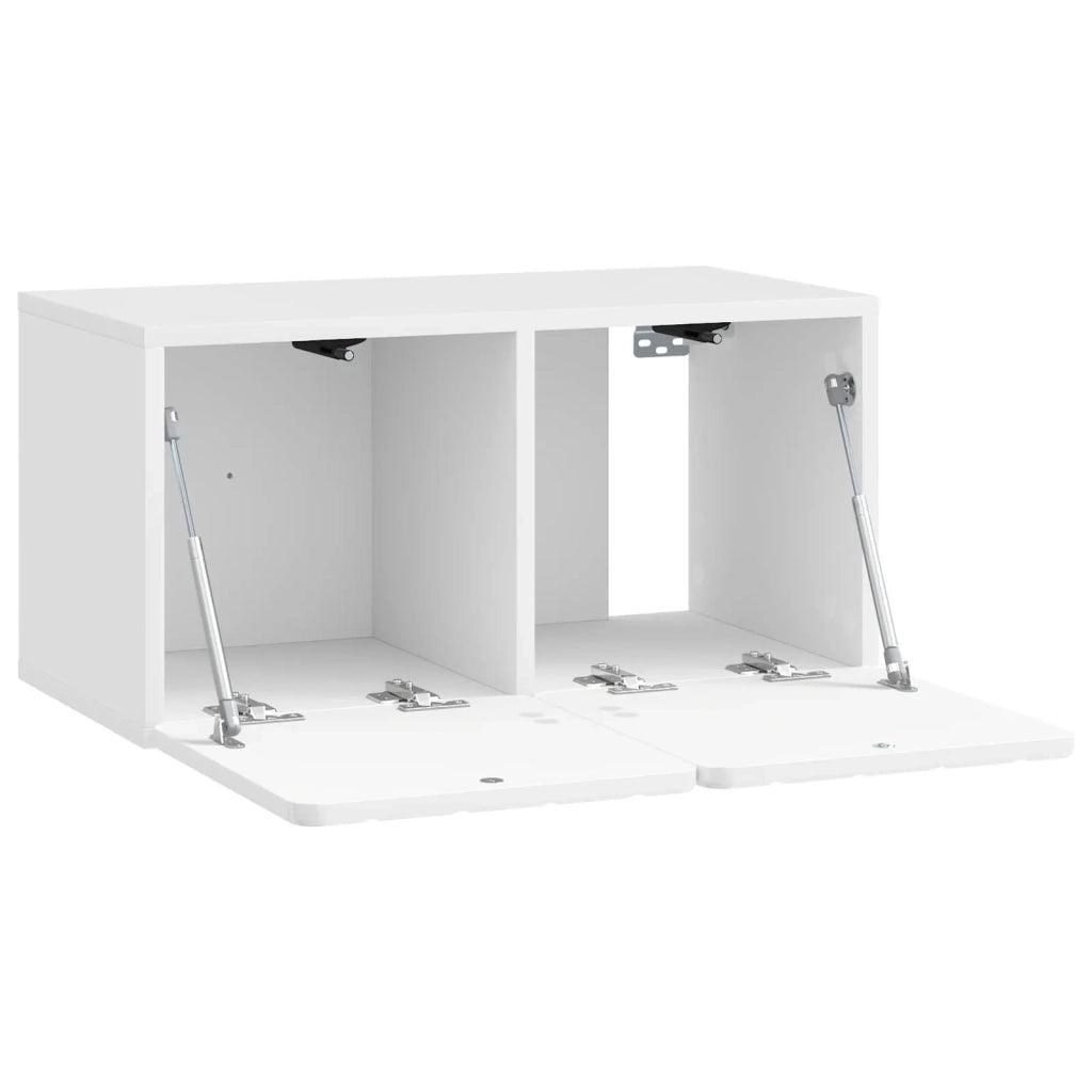 Mobile Porta TV da Muro 59,5 x 31 x 30 cm Bianco Lucido 898369