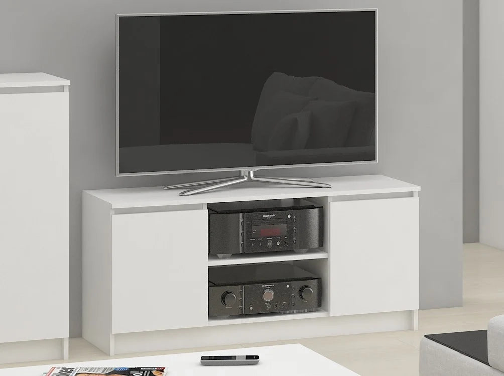 Mobile TV AKORD Bianco 120 cm 2 ante 120x40x55 cm