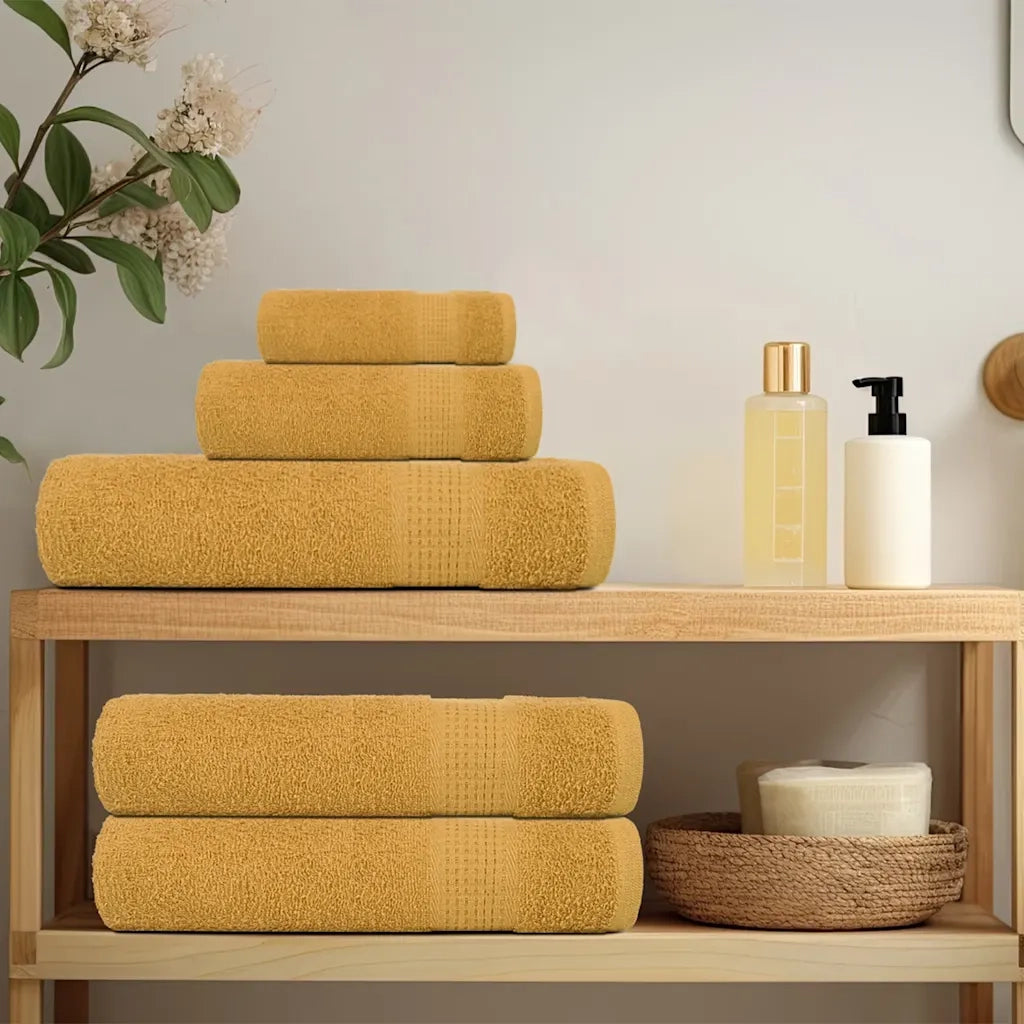 Asciugamani FROGN 4 pz | Teli per bagno Oro 100x200 cm 360 g/m2