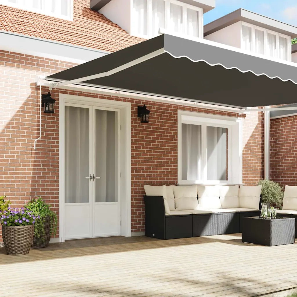 Tenda da Sole Bianco 4,5 × 3 m Metallo 143047
