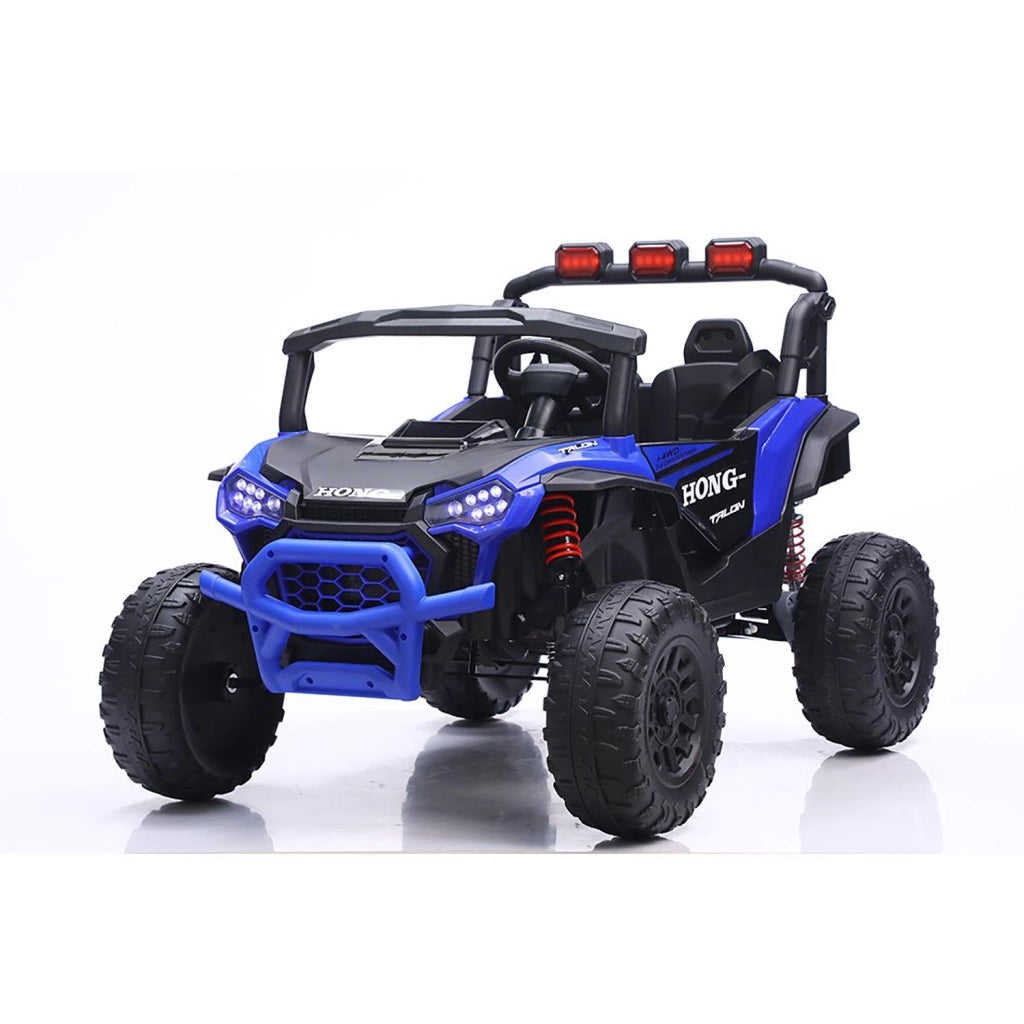 Macchina Elettrica per Bambini Buggy Safari 2 Motori da 35W con Telecomando Luci e Suoni Blu