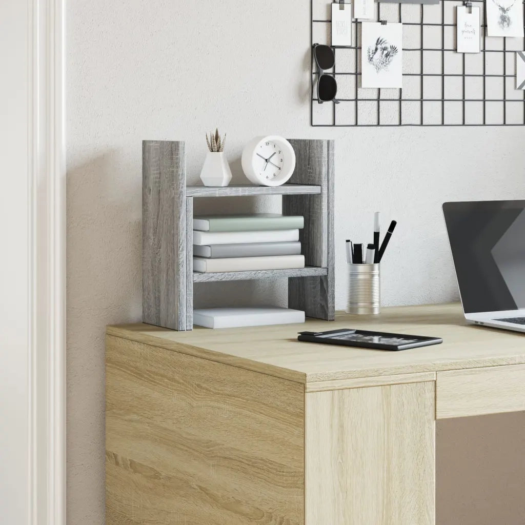 Organizer Scrivania Grigio Sonoma 34,5x15,5x35,5 cm Multistrato 848057