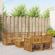 Set divani 9 pcs Naturale Legno di Acacia Massello 3375039