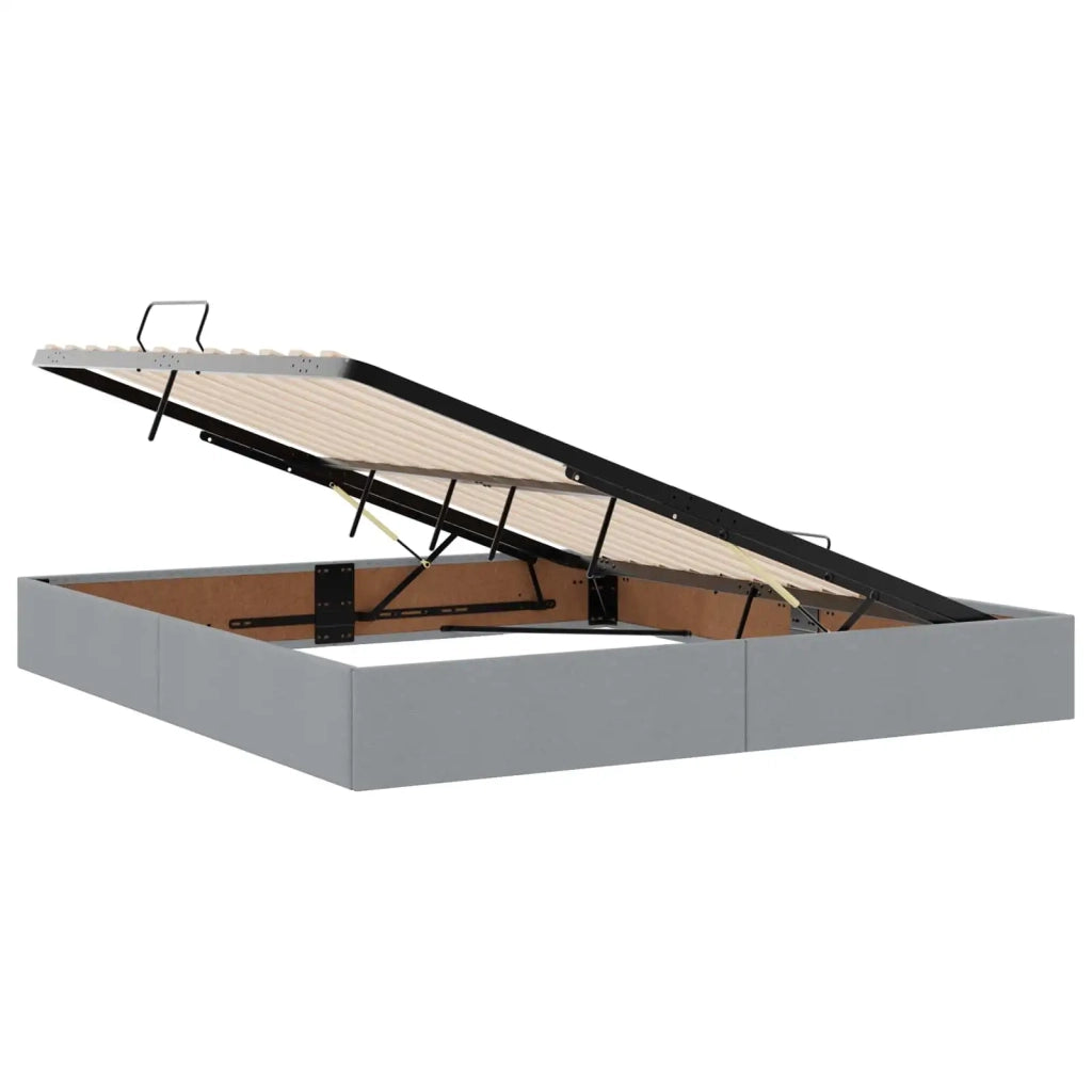 Letto ottomano Grigio chiaro 160 x 200 cm Tessuto 3442832