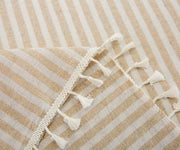 Tavolino in Lino - Asciugabile - Cotone - Rettilineo 140 x 180 cm - Sostenibile - Adatto per Interno/Esterno - Tavolino da Cucina