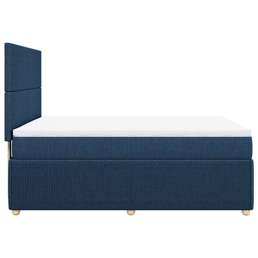 Giroletto a Molle con Materasso Blu 140x200 cm in Tessuto