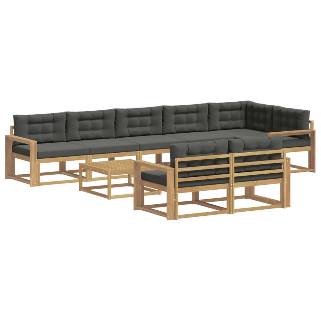 Set di divani da esterno 9 pcs Bianco e Antracite 3386661