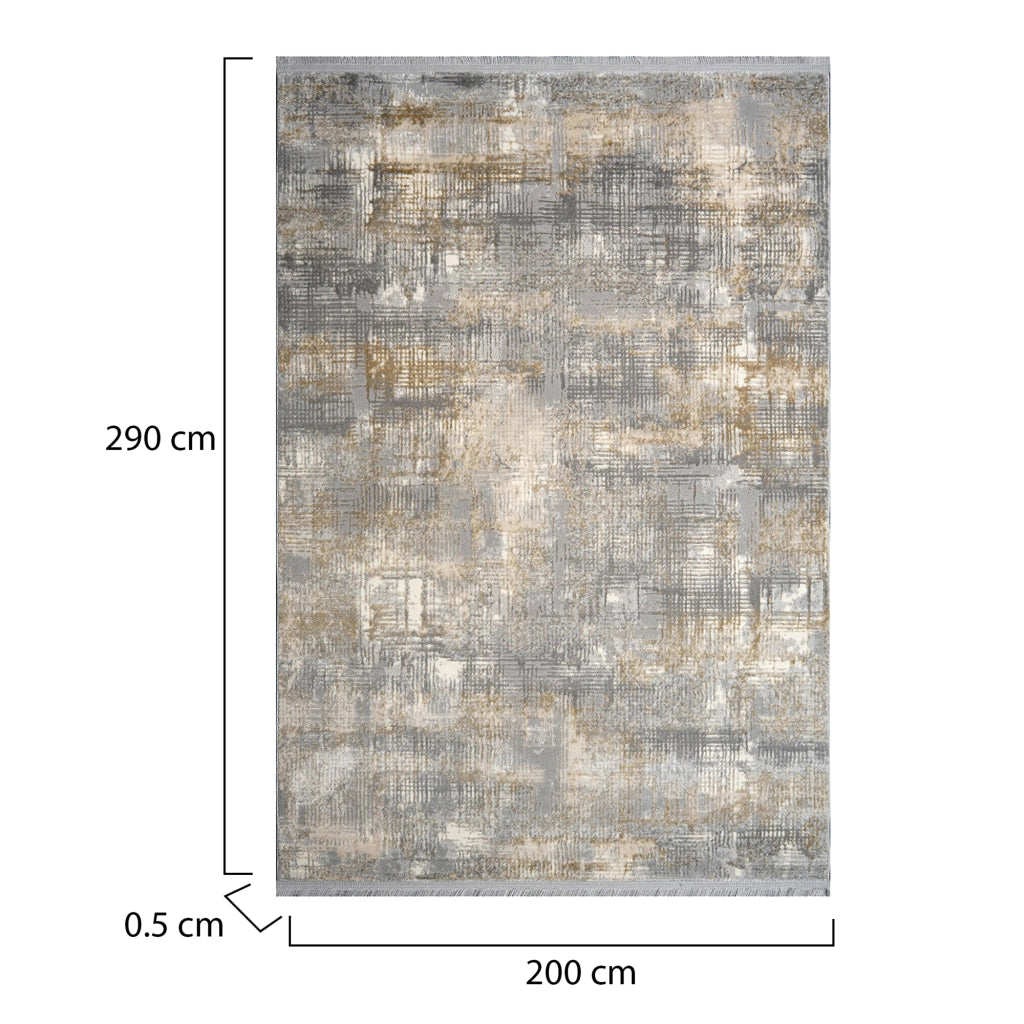 Bellefontaine, Tappeto Materiale Struttura in Plastica, 290x200 cm Grigio