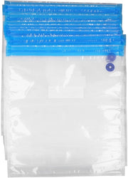 Set di contenitori di stoccaggio 10 pezzi - impermeabili e idrorepellenti - sacchi di stoccaggio in poliuretano - pompa manuale - clip di chiusura - 34 x 30 cm - contenitore di stoccaggio
