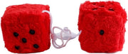 Decorazione per auto - Cubi soffici - Rosso - Supporto interno per auto - Morbidi - Specchietti per auto - Adatto a tutti i modelli - Rosso 1 paio - Ornamento decorativo per auto.