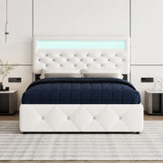 Letto matrimoniale imbottito 140x200 cm con letto estraibile