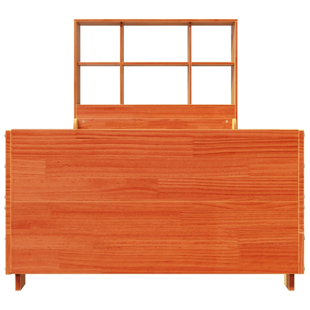 Letto Libreria senza Materasso Marrone Cera 75x190 cm Legno 3323832