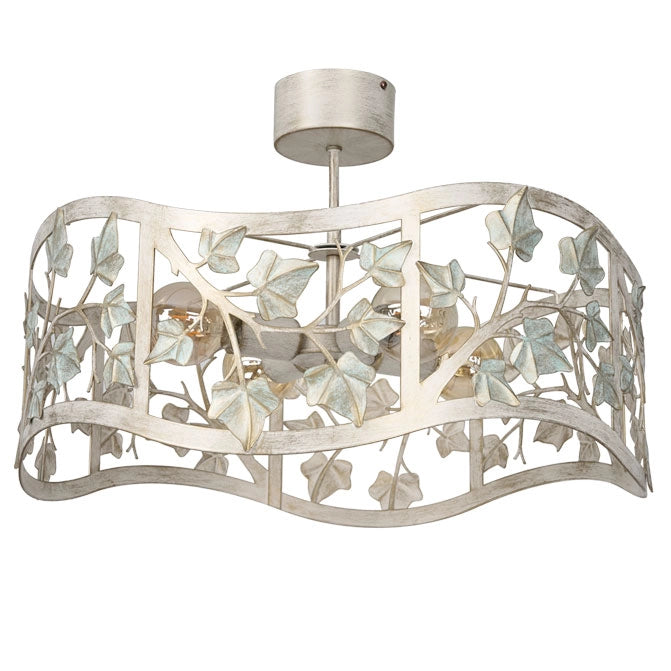 Lampada da soffitto Provence 4xE27 argento Luminex