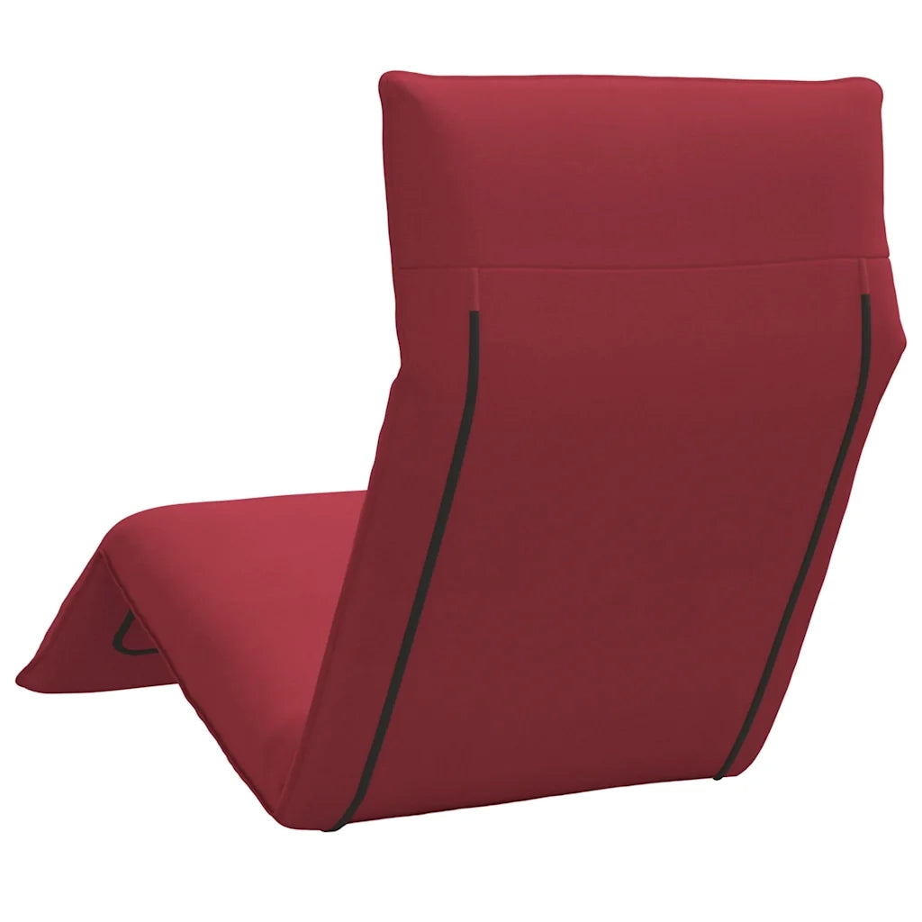 vidaXL Lettino Pieghevole Rosso Vino 175x54x8,5 cm in Tessuto Oxford
