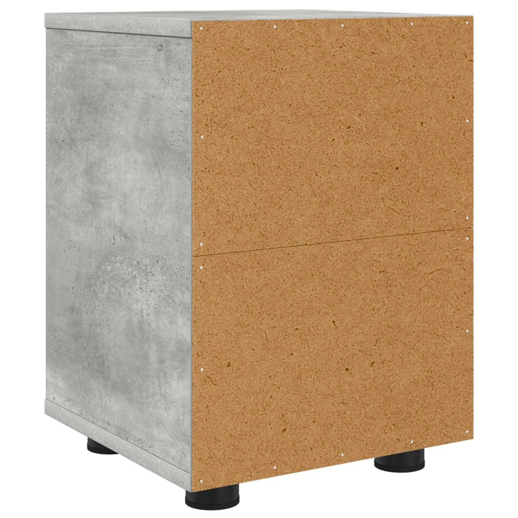 Comodini con cassetto 2 pcs Grigio cemento 30,5 x 30 x 43 cm 888804