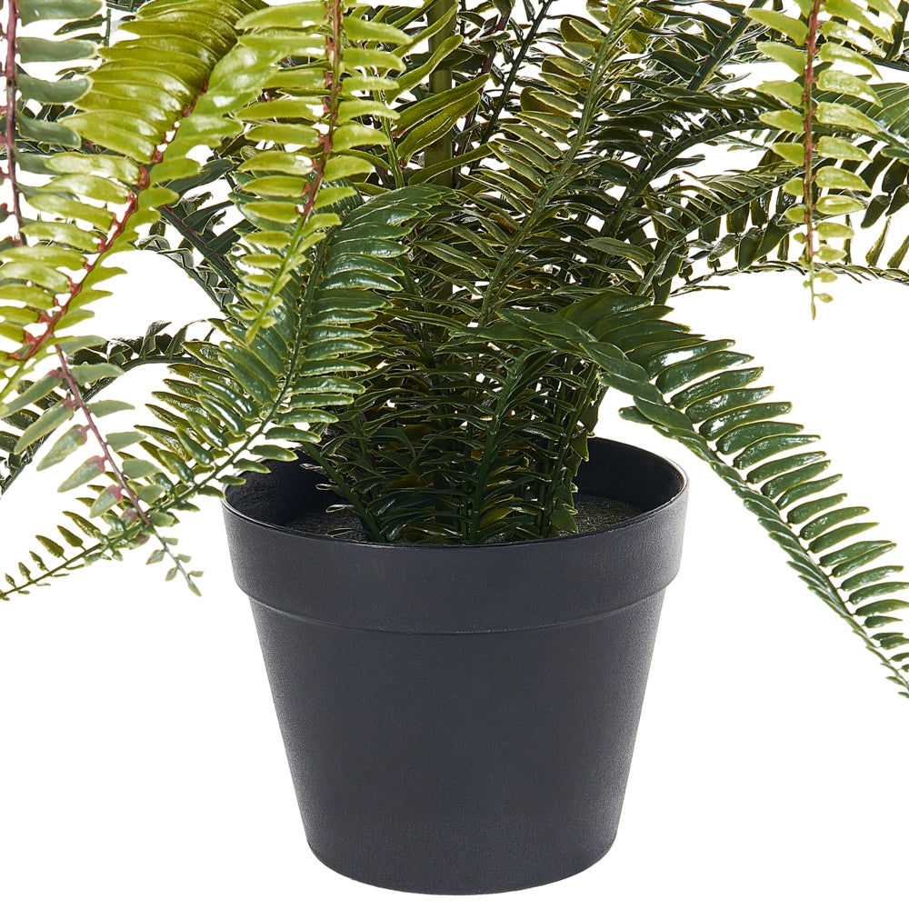 Pianta artificiale in vaso Materiale sintetico verde e nero 105 cm Pianta di foglie di felce Accessorio decorativo per interni